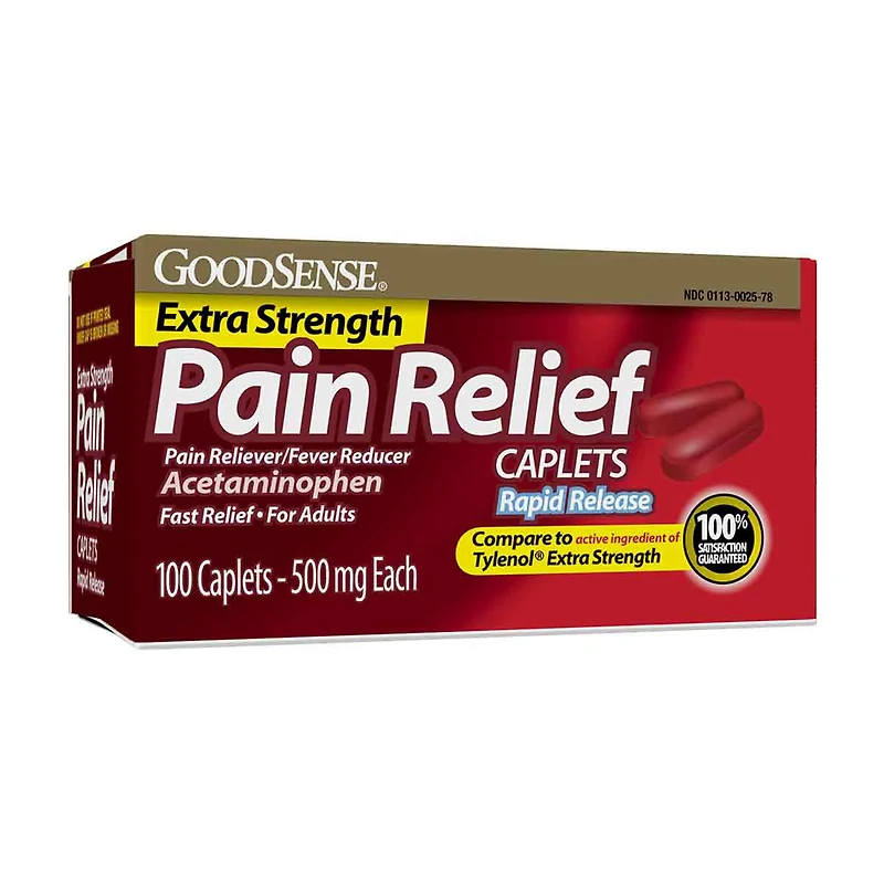 GoodSense Rapid Release Pain Relief, Acetaminophen Caplets 500 mg