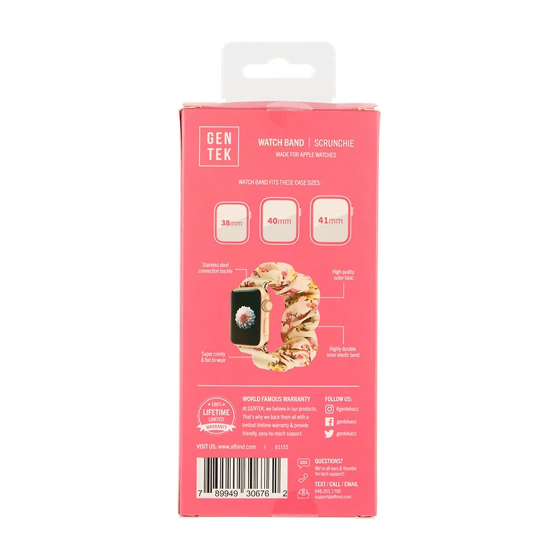 GENTEK Watch Band Scrunchie, 38-41mm, Assorted