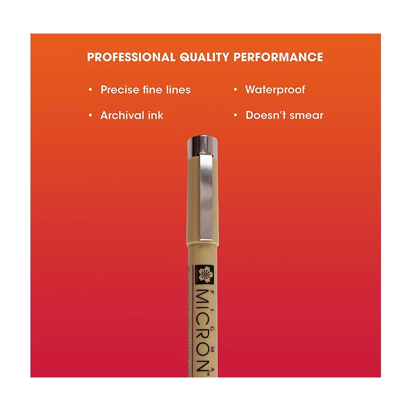 Pigma Micron 05 Fineliner Pen, 0.45mm, Black