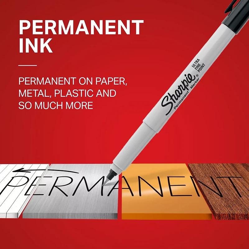 Sharpie Permanent Marker, Ultra Fine Point, Black, 1 Count