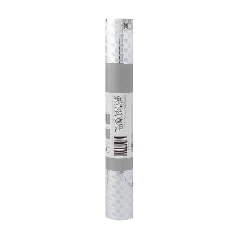 American Crafts Vinyl Roll, Silver Dot, 12 x 36 in