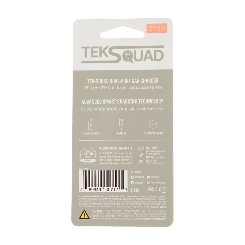 TekSquad Dual-Port Car Charger