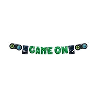 Mini Foil Gamer Birthday Balloon Banner Kit, 12 ft