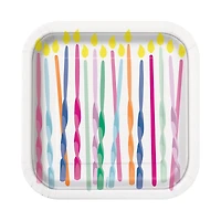 Birthday Candles Birthday Party Plates, 8 ct, 7 in