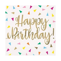 Bright Triangle Birthday Luncheon Napkins, 16 Count