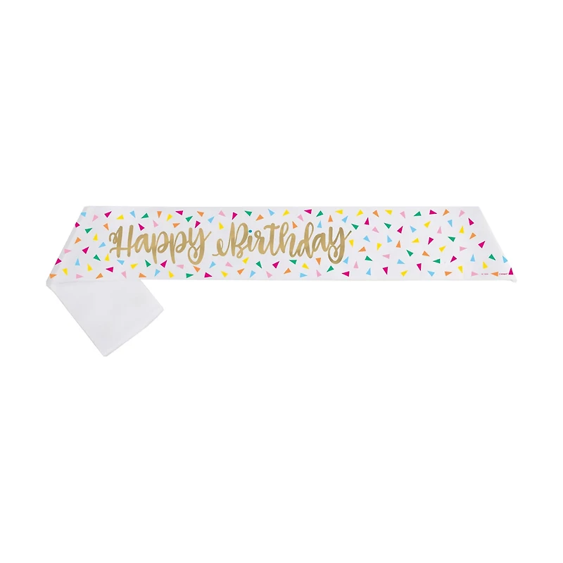 Bright Triangle 'Happy Birthday' Sash