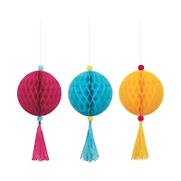 Neon Honeycomb Decorations, 3 ct, 16 in