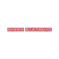 Neon Foil Fringe "Happy Birthday" Banner, 11 ft