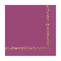 Modern Gold & Purple Luncheon Napkins, 16 Count
