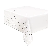 321 Party! Foil Modern Gold Confetti Tablecloth 54 in x 84 in in