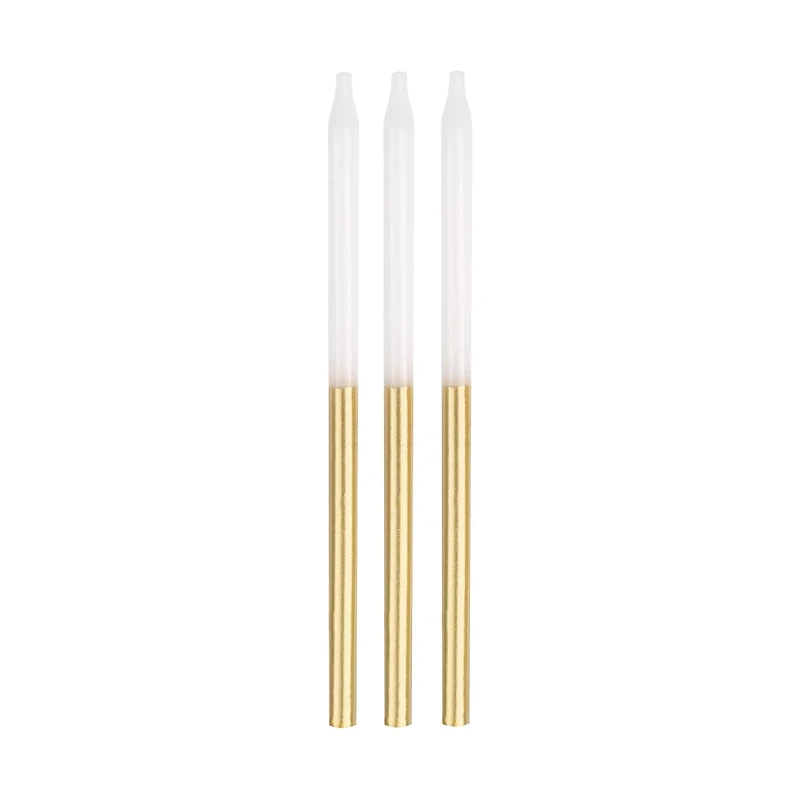 Gold Dipped Birthday Candles, 12 Count