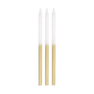 Gold Dipped Birthday Candles, 12 Count