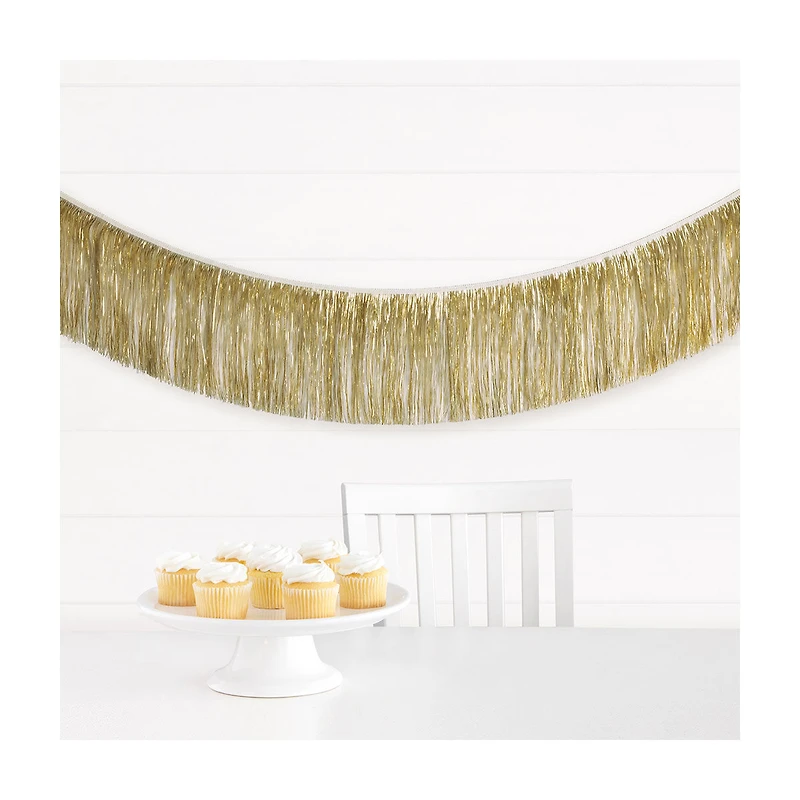 Foil Gold Fringe Garland, 6 ft