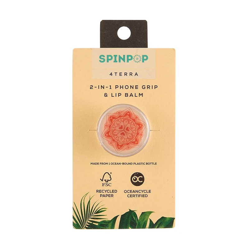 4Terra SpinPop 2-in-1 Phone Grip & Lip Balm, Assorted