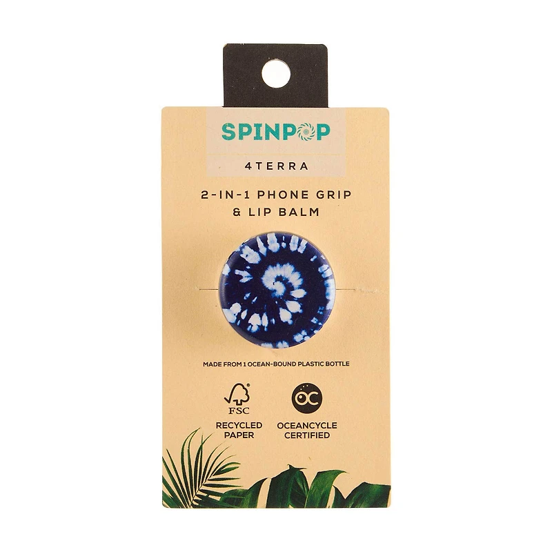 4Terra SpinPop 2-in-1 Phone Grip & Lip Balm, Assorted