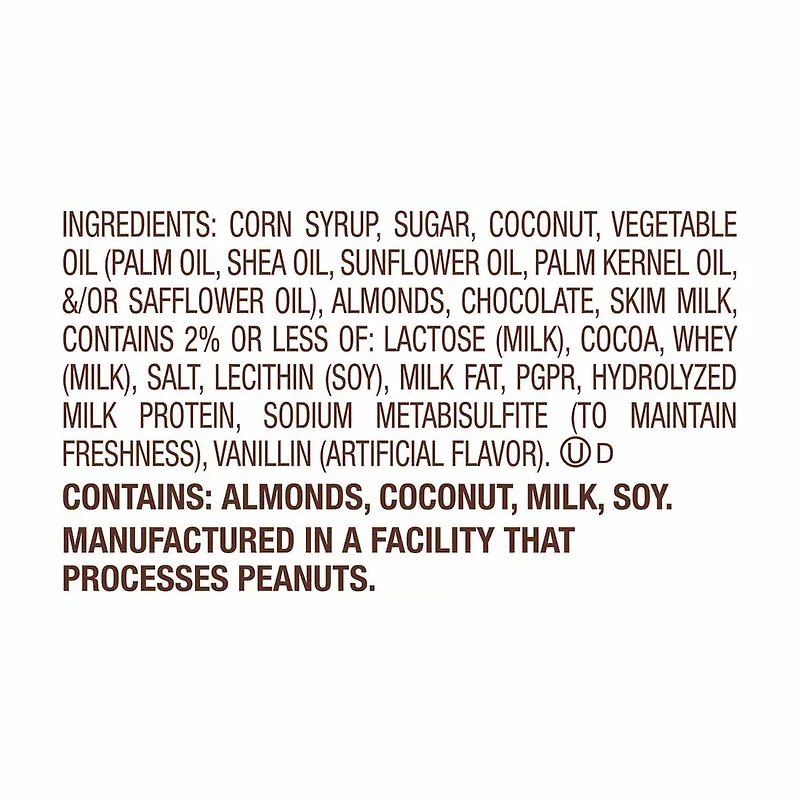 Almond Joy Coconut and Almond Chocolate Snack Size Candy Bars, 4.8 oz