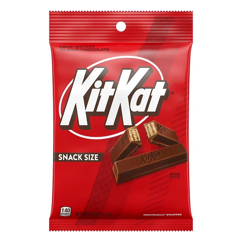 KIT KAT® Milk Chocolate Wafer Snack Size, Candy Bag, 4.41 oz