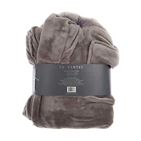 Velvet Robe with Faux Fur Collar