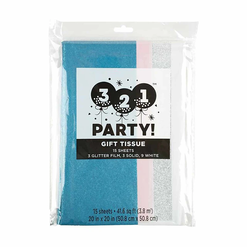 321 Party! Glitter Tissue Paper