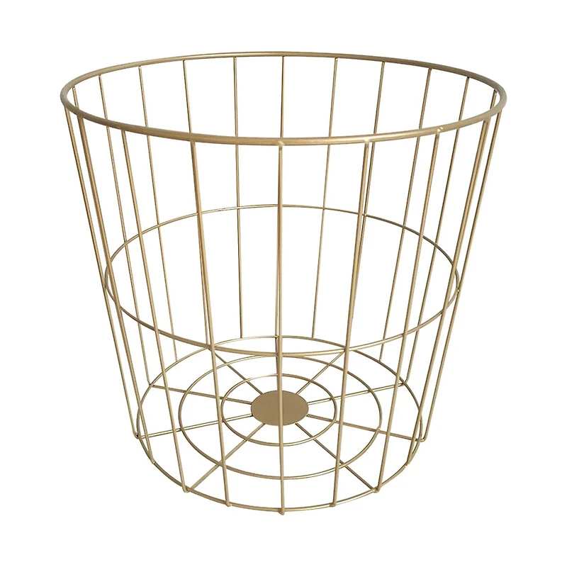 Metal Frame Wire Basket, Round, Medium
