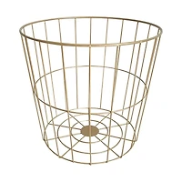 Metal Frame Wire Basket, Round, Medium