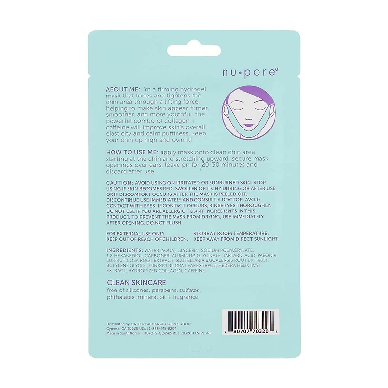 Nu-Pore K-Beauty Chin Up Sculpting Hydrogel V-Line Mask