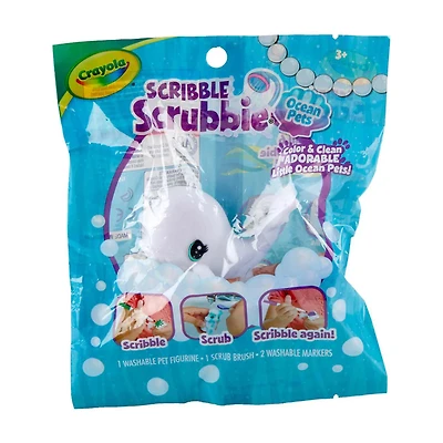 Crayola Scribble Scrubbie Color & Clean Little Ocean Pets Animal Set