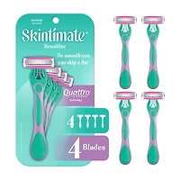 Skintimate Sensitive Quattro 4 Blade Razor, 4 ct