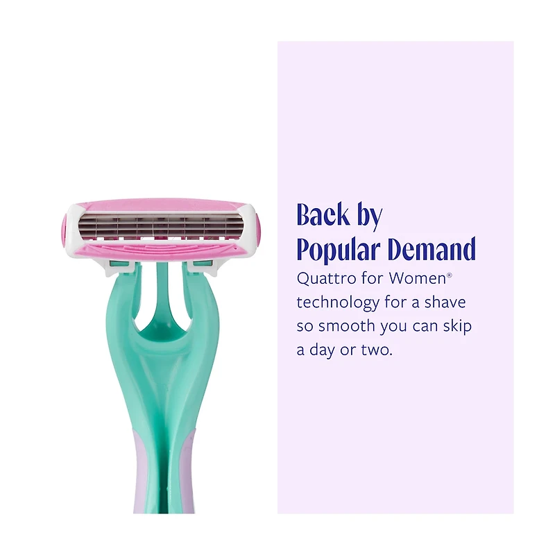 Skintimate Sensitive Quattro 4 Blade Razor, 4 ct