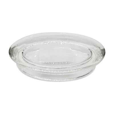 Solid Glass Soap Dish, Clear