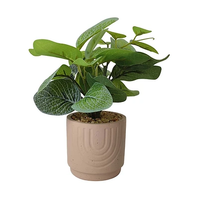 Green Artificial Plant with Terracotta Pot