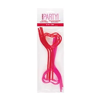 Unique Party! Heart Shaped Plastic Straws, 8 ct