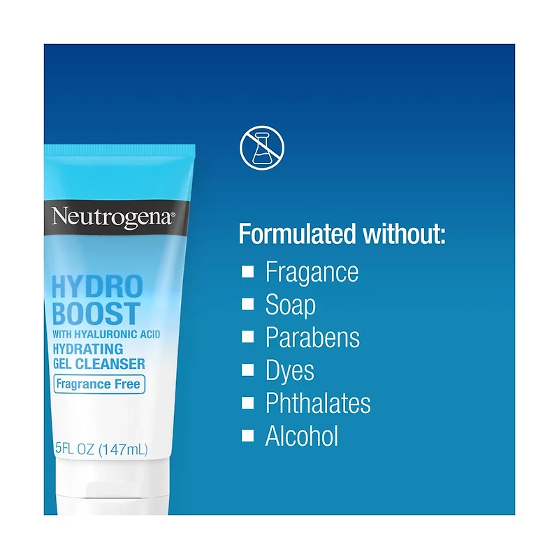 Neutrogena Hydro Boost Fragrance Free Foaming Cleanser, 5 fl oz