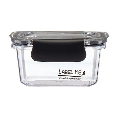 Airtight Food Storage Container, 12 oz, Black