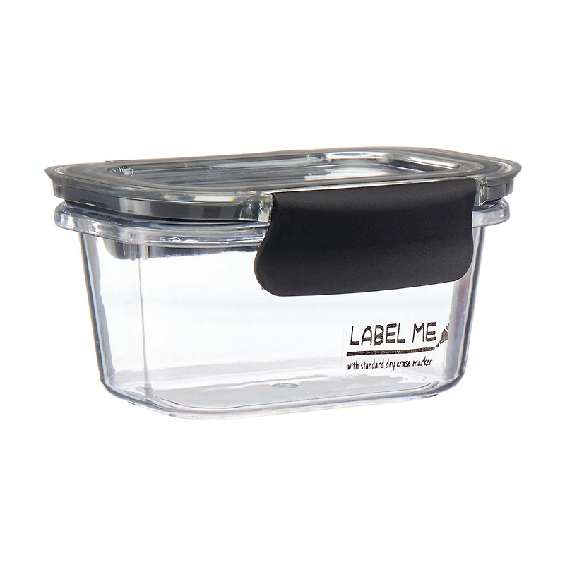 Airtight Food Storage Container, 12 oz, Black