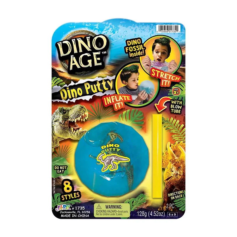 Ja-Ru Dino Age Dino Putty, 4.52 oz, Assorted