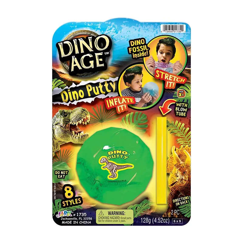Ja-Ru Dino Age Dino Putty, 4.52 oz, Assorted