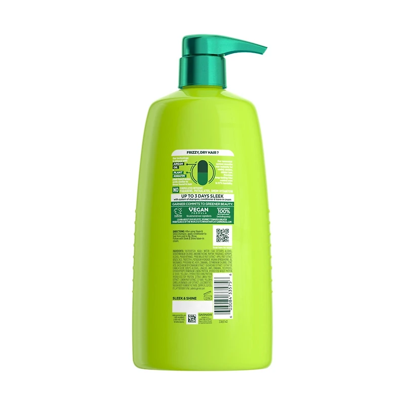 Garnier Fructis Sleek & Shine Smoothing Conditioner for Frizzy Dry Hair, 33.8 fl oz