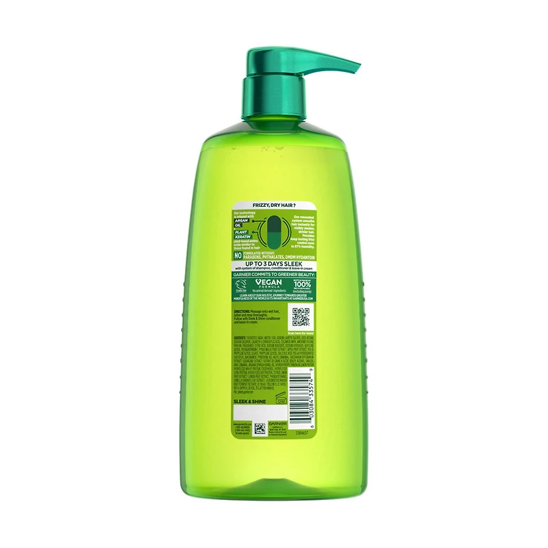Garnier Fructis Sleek & Shine Smoothing Shampoo for Frizzy Dry Hair, 33.8 fl oz