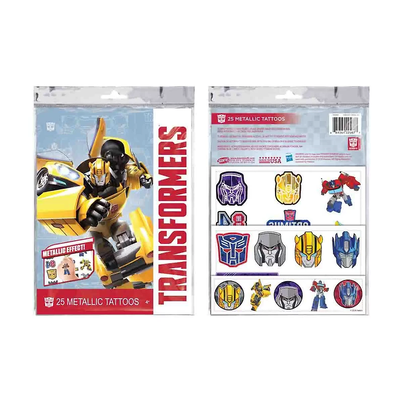 Kids Removable Metallic Tattoos, 25 pc