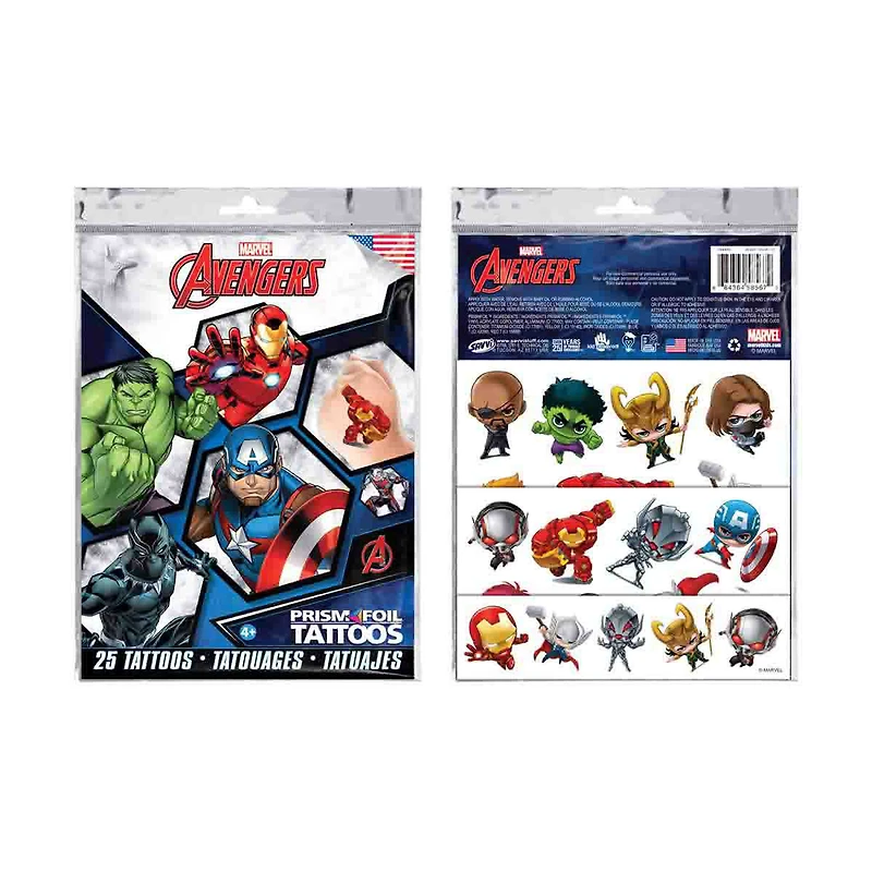 Kids Removable Metallic Tattoos, 25 pc