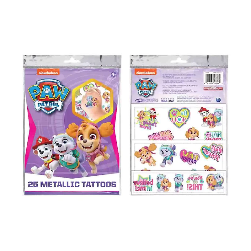 Kids Removable Metallic Tattoos, 25 pc