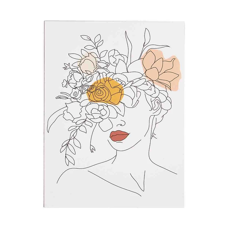 Abstract Floral Art, 6 in x 8 in