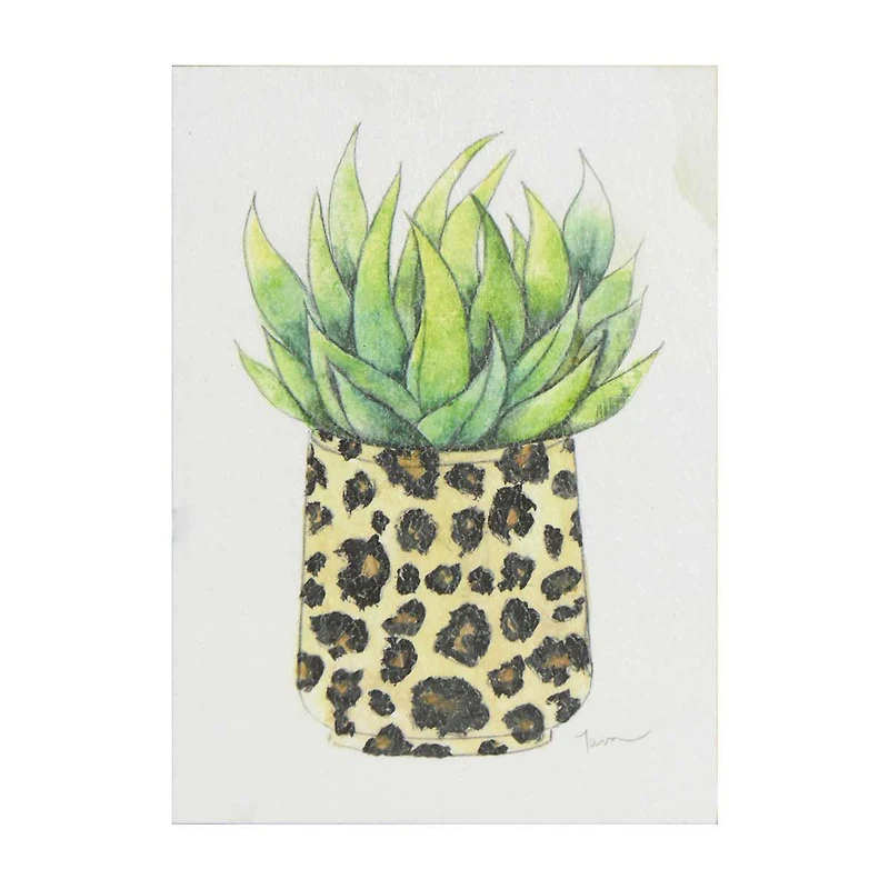 Succulent Art, 5 in x 7 in