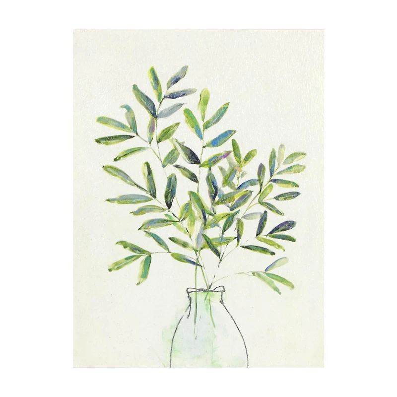 Potted Leaf Art, 6 in x 8 in