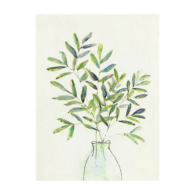 Potted Leaf Art, 6 in x 8 in