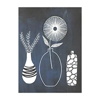 Blue Floral Art, 6 in x 8 in