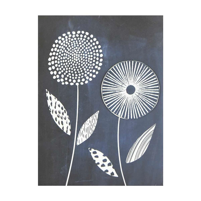 Blue Floral Art, 6 in x 8 in