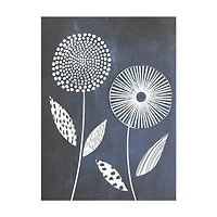 Blue Floral Art, 6 in x 8 in