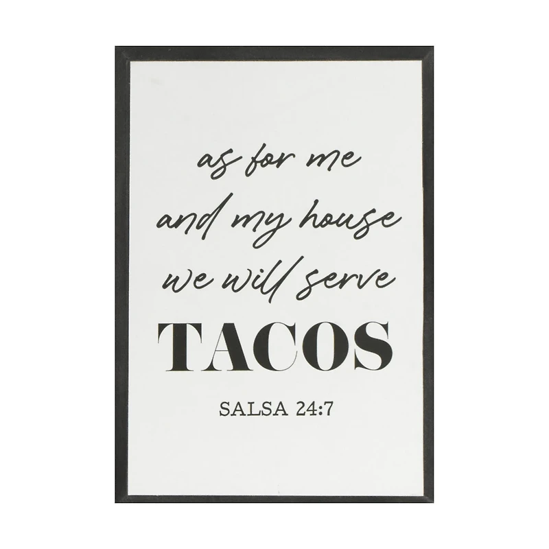 Quirky Sayings Art with Black Text, 5 in x 7